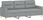 Dkd Home Decor sofa 3-osobowa jasnoszara 180 cm tkanina - zdjęcie 2