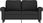 Dkd Home Decor sofa 2-osobowa czarna 120 cm aksamit - zdjęcie 2