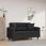 Dkd Home Decor sofa 2-osobowa z dekoracyjnymi poduszkami czarna 120 cm sztuczna skóra - zdjęcie 1
