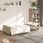 Dkd Home Decor Sofa 2-osobowa z imitacji skóry w kolorze cappuccino-brązowym - zdjęcie 3