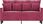 Dkd Home Decor sofa 2-osobowa czerwone wino 120 cm aksamit - zdjęcie 2