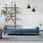 Dkd Home Decor Sofa rozkładana z podłokietnikami niebieski aksamit - zdjęcie 2