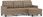 Dkd Home Decor sofa 3-osobowa z podnóżkiem cappuccino-brąz 180 cm sztuczna skóra - zdjęcie 2
