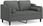 Dkd Home Decor sofa 2-osobowa z poduszkami dekoracyjnymi ciemnoszara 120 cm tkanina - zdjęcie 2