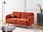 Beliani Sofa 2-osobowa pomarańczowa tapicerka poliester klasyczna kanapa - zdjęcie 3