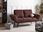 Beliani Sofa rozkładana brązowa boucle metalowe nóżki 2-osobowa z funkcją spania styl nowoczesny - zdjęcie 3