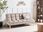Beliani Sofa rozkładana jasny brąz 3-osobowa kanapa z funkcją spania tapicerowana materiał easy clean styl skandynawski - zdjęcie 3