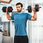 Athler Zestaw Regulowanych Hantli Bitumicznych 2X10Kg Z Łącznikiem Sztangi I Kettlebell Czarne - zdjęcie 2