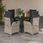 Zestaw mebli ogrodowych Zakito Europe Zestaw Mebli Ogrodowych: Stół 2 Krzesła 2 Fotele 4 Poduszki Rattan Pe Szkło Hartowane Czarny Jasnoszary 80X80X74cm Ze3213286 - zdjęcie 6