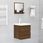 Zakito Home Lustro ścienne z półką brązowe dąb 40x10,5x37cm (ZH815635) - zdjęcie 5