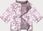 Dwustronna kurtka damska plus size z rękawem 3/4 Minority brudny róż/kwiaty (M23-7010-57) - zdjęcie 2
