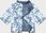 Dwustronna kurtka damska plus size z rękawem 3/4 Minority jasny niebieski/kwiaty (M23-7010-50) - zdjęcie 2