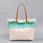 Torba plażowa boho z frędzlami Summer Vibes zielona ombre - zdjęcie 4