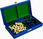 Sunrise Chess & Games Szachy drewniane Magnetyczne mini (20cm) - niebieskie - zdjęcie 3