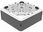 Hydrosan Wanna Spa Jacuzzi Ogrodowe Z Hydromasażem 5-Osobowa 200X200 cm 230V Biała Perła Obudowa Szara Spa752 - zdjęcie 6