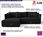 Elior Czarna rozkładana nowoczesna sofa narożna Fiteri 13X - zdjęcie 3