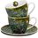 Duo Dwie Filiżanki Do Kawy Gogh Porcelana Kwiaty Irysy - zdjęcie 4