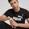 Puma Męska Koszulka Z Krótkim Rękawem Ess No. 1 Logo Tee 68253201 Czarny - zdjęcie 2