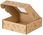Pudełko Ozdobne Eko Z Oknem Serca I Liście 150X150X50Mm BOX2510 - zdjęcie 3