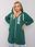 Ciemnozielona rozpinana bluza plus size z kapturem Stacy - zdjęcie 3