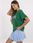 Zielony t-shirt oversize z napisem Manhattan - zdjęcie 3