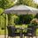 Parasol ogrodowy Springos Parasol Ogrodowy Z Wysięgnikiem Składany Regulacja Pokrowiec Szary 350cm - zdjęcie 6