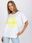 T-shirt Biało-żółty - zdjęcie 5