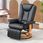 Homcom Fotel Relax Obrotowy Tv Z Funkcją Odchylania Podnóżek O Udźwigu Do 150Kg Salonu Sztuczna Skóra Czarny (839964V81Bk) - zdjęcie 3