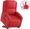 Dkd Home Decor Leżanka Z Podpórką Czerwona Imitacja Skóry (4593204231) - zdjęcie 3