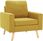 Dkd Home Decor Fotel Z Żółtego Materiału (459288699) - zdjęcie 2