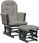 Dkd Home Decor Fotel Bujany Z Taboretem Przesuwny Jasnoszary Materiał (459351666) - zdjęcie 2