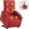 Dkd Home Decor Fotel Do Masażu Ze Wspomaganiem Wstawania Czerwona Imitacja Skóry (4593204052) - zdjęcie 2