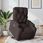 The Living Store Fotel Relax Ze Wspomaganiem Elektrycznym Ciemnobrązowy Materiał (Tls3204739) - zdjęcie 2