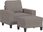 Dkd Home Decor Fotel Z Taboretem Tkanina Taupe 60Cm (4593201150) - zdjęcie 3