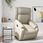 The Living Store Fotel Relax Ze Stelażem Z Imitacji Skóry W Kolorze Kremowym (Tls3205151) - zdjęcie 3