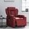 The Living Store Fotel Do Masażu Electric Wine Red Faux Leather (Tls3204541) - zdjęcie 3