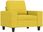 Dkd Home Decor Fotel Z Taboretem Jasnożółty 60Cm Tkanina (4593201148) - zdjęcie 3