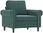 Dkd Home Decor Fotel Z Taboretem Ciemnozielony Aksamit 60Cm (4593201207) - zdjęcie 2