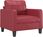 Prolenta Premium Fotel Ze Stołkiem Czerwone Wino 60Cm Imitacja Skóry (32010121110) - zdjęcie 2