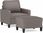 Dkd Home Decor Fotel Z Taboretem Tkanina Taupe 60Cm (4593201036) - zdjęcie 2