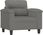 Dkd Home Decor Fotel Z Podnóżkiem Ciemnoszary 60Cm Tkanina Mikrofibry (4593201227) - zdjęcie 3