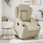 The Living Store Fotel Relax Ze Wspomaganiem Elektrycznym Kremowy Imitacja Skóry (Tls3204559) - zdjęcie 3