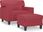 Dkd Home Decor Fotel Ze Stołkiem Czerwone Wino 60Cm Sztuczna Skóra (4593201162) - zdjęcie 3