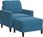Dkd Home Decor Fotel Z Taboretem Niebieski Aksamit 60Cm (4593278266) - zdjęcie 3