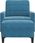 Dkd Home Decor Fotel Z Taboretem Niebieski Aksamit 60Cm (4593278266) - zdjęcie 2