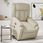 The Living Store Fotel Do Masażu Z Podstawką Kremowa Sztuczna Skóra (Tls3205272) - zdjęcie 3