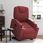 The Living Store Fotel Relax Ze Stelażem Z Imitacji Skóry W Kolorze Czerwonego Wina (Tls3204434) - zdjęcie 3
