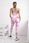 Komplet fitness top + legginsy push up jasny różowy + ecru S/M - zdjęcie 3