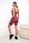 Komplet sportowy top + legginsy różowy - zdjęcie 4