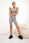 Komplet sportowy top + legginsy szary - zdjęcie 3